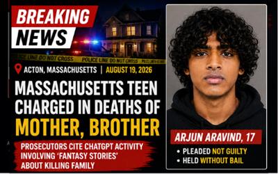 MASSACHUSETTS TEEN CHARGED IN DEATHS OF MOTHER, BROTHER; PROSECUTORS CITE CHATGPT ACTIVITY